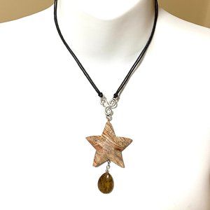 2/$20, Natural Earthy Crazy Lace Agate Necklace, Genuine Gemstone Cord Necklace